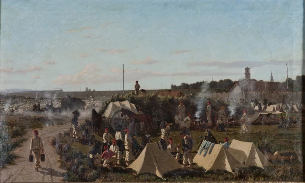 Accampamento militare presso Parma - Castello Reale, Racconigi, Cuneo
